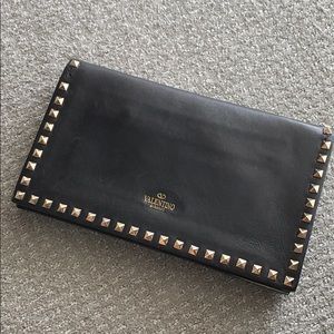 Valentino Black Rockstud Clutch bag